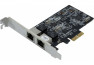 Carte PCIe 1x Double port RJ45 Multi-Gigabit + Low Profile