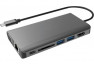 Mini Dock USB-C HDMI-VGA-LAN-2 USB-A +SD+Audio USB-C PD 100W