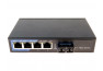 Dexlan switch 4 ports 10/100 + fibre 100FX multimode sc 2KM