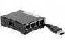 DEXLAN Mini Switch 4 ports Gigabit Magnétique alim. USB & 220V