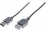 Rallonge éco USB 2.0 A / A grise - 1,0 m