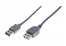 Rallonge éco USB 2.0 A / A grise - 3,0 m