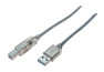 Cordon USB 2.0 type  A / B transparent - 5,0 m