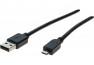 Cordon USB 2.0 type A / micro B noir - 1,0 m
