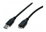 Cordon USB 3.0 type A / micro B noir - 1,0 m