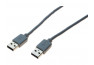Cordon USB 2.0 type A / A gris - 3,0 m