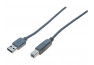 Cordon USB 2.0 A / B gris - 2 m