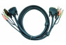 Aten 2L-7D02U cordon KVM DVI/USB/Audio - 1,80M
