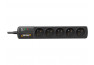 INFOSEC Multiprise S5 BLACK LINE II parafoudre 5 prises avec interrupteur