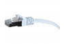 Câble RJ45 plat Catégorie 6 U/FTP blindé - Blanc - 0,5m