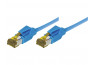 Câble RJ45 CAT 7 S/FTP a connecteurs CAT 6a - Bleu - (0,3m)