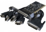 DEXLAN Carte PCI 4 p.serie DB9+1 p.parallèle Std+Low Profile