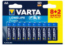 VARTA Piles alcalines LR6 / AA 8 + 2 offertes
