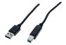 Cordon USB 2.0 type A / B noir - 3,0m