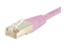 Câble RJ45 CAT6 S/FTP - Rose - (1m)