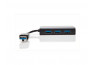 TARGUS ACH122EUZ Concentrateur USB 3.0 4 Ports + 1 Port Gigabit Ethernet  - Noir