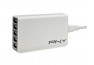 PNY Multi-USB Charger Adaptateur secteur - 5 x USB - Blanc