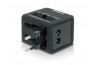 MOBILIS Adaptateur secteur USB (100-240 V- 2x0,5A) compatible 155 pays - Noir