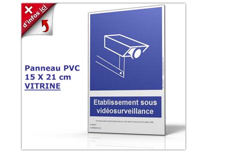 Panneau en PVC 15x21 - Vitrine