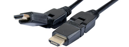 Câble HDMI articulé horizontalement et latéralement
