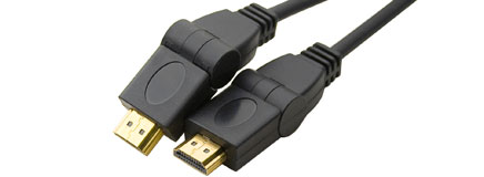 Câble HDMI articulé horizontalement