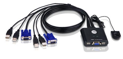 Switch KVM VGA USB Multiplateforme Aten CS22U