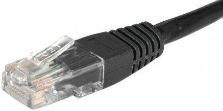 cable ethernet utp noir 0,5m catégorie 6 économique
