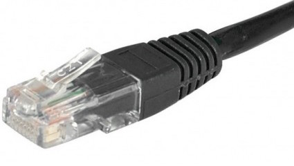 cable ethernet utp noir 15m catégorie 6 économique