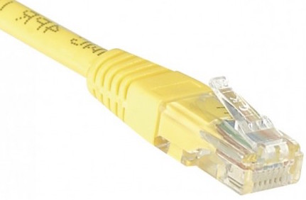 cable ethernet utp jaune 2m catégorie 6 économique