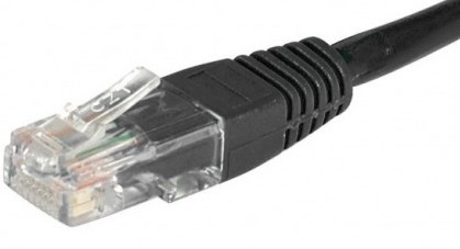 cable ethernet utp noir 2m catégorie 6 économique