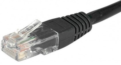 cable ethernet utp noir 5m catégorie 6 économique