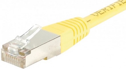 cable ethernet ftp jaune 0,15m cat 5e