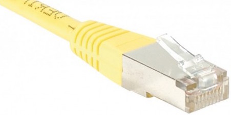 cable ethernet ftp jaune 0,7m cat 5e