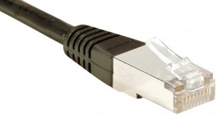 cable ethernet ftp noir 0,7m cat 5e