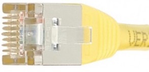 cable ethernet ftp jaune 1m cat 5e