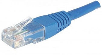 cable ethernet utp bleu 0,5m cat 5e