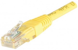 cable ethernet utp jaune 0,5m cat 5e