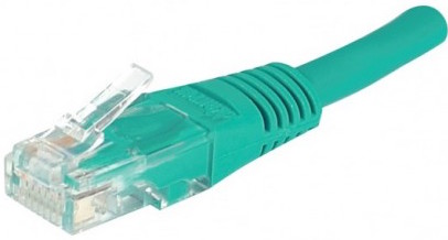 cable ethernet utp vert 0,5m cat 5e