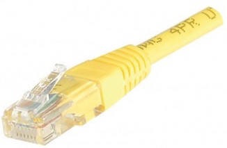 cable ethernet utp jaune 5m cat 5e