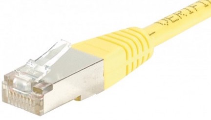 cable ethernet ftp jaune 25m cat 6