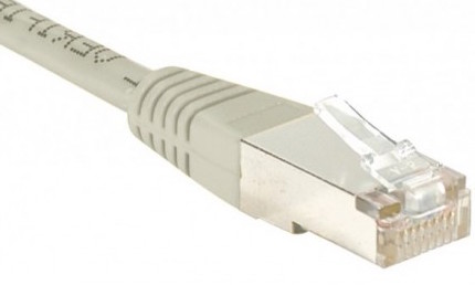 Cordon Ethernet RJ45 droit F/UTP Cat.6 - 2m