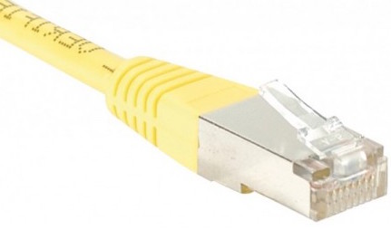 cable ethernet ftp jaune 2m cat 6