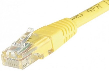 cable ethernet utp jaune 0,5m catégorie 6