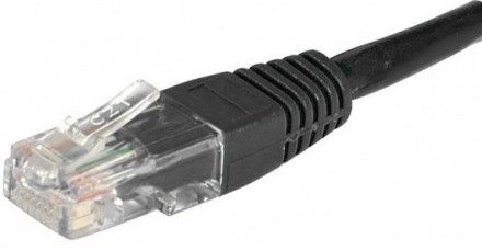 cable ethernet utp noir 5m catégorie 6