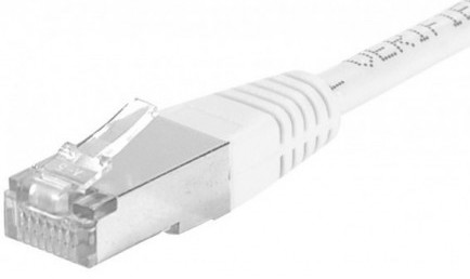 cable ethernet f/utp blanc 0,15m catégorie 6a