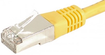 cable ethernet f/utp jaune 0,15m catégorie 6a