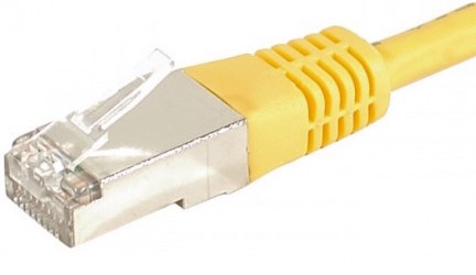 cable ethernet f/utp jaune 0,5m catégorie 6a