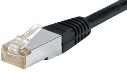 cable ethernet f/utp noir 1,5m catégorie 6a