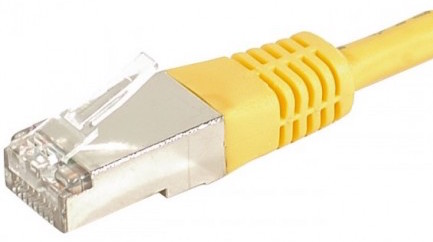 cable ethernet f/utp jaune 10m catégorie 6a