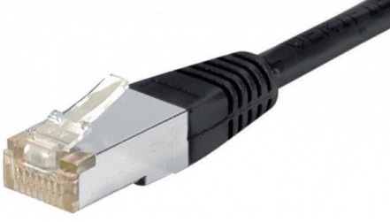 cable ethernet f/utp noir 1m catégorie 6a